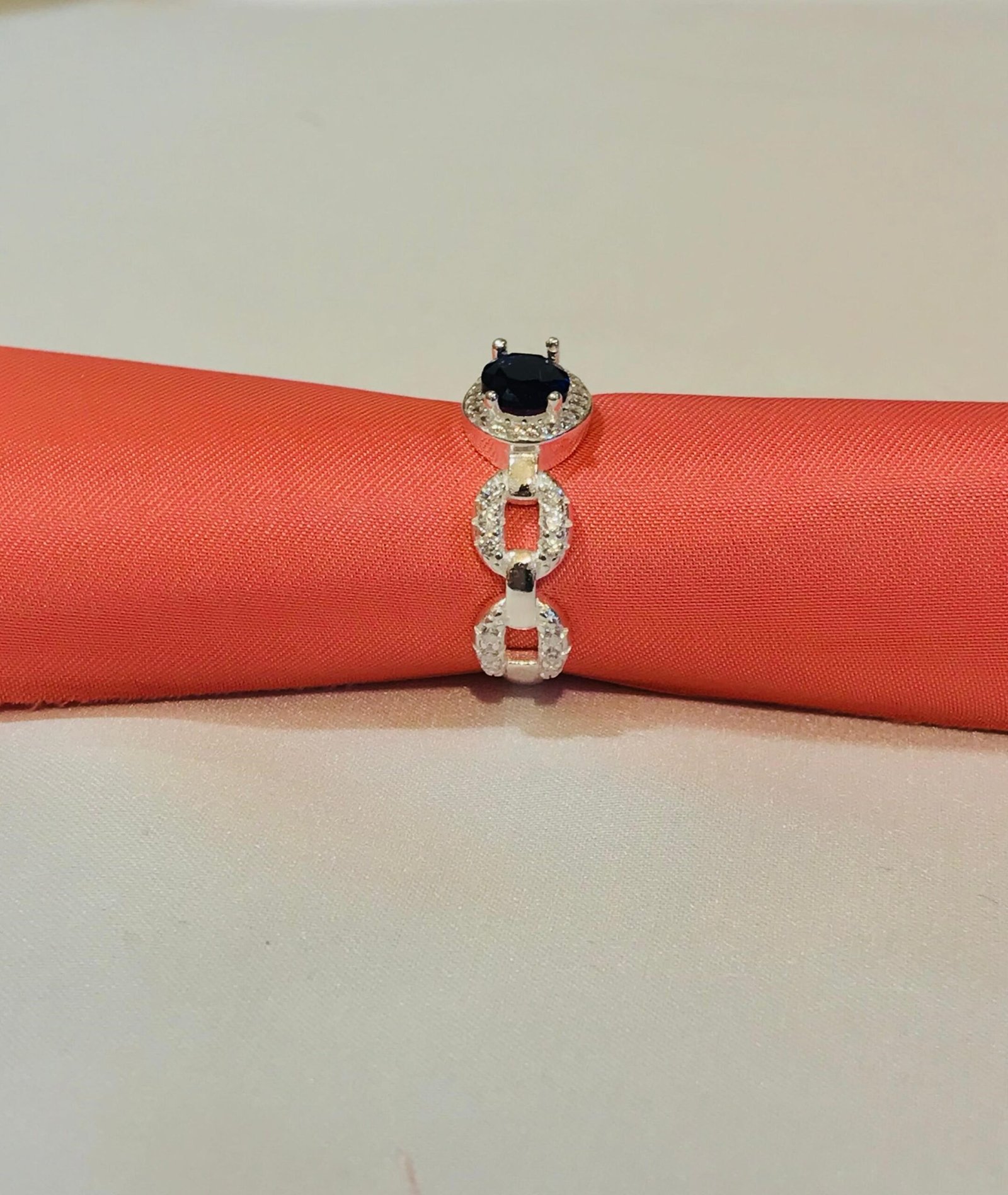 Sapphire Halo Ring - Image 3